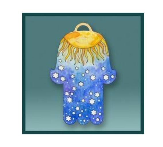 Caspi Large Magnet - Day/Night Hamsa