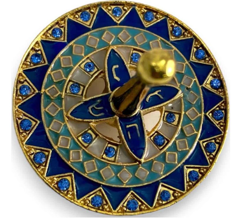 Circular Gemstone Enamel Collector Dreidel