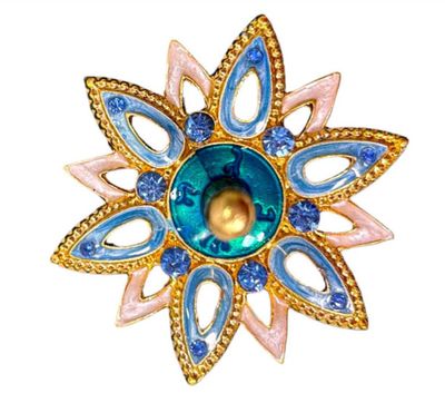 Gold-Tone Flower Collector Dreidel