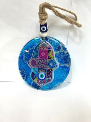 Lucky Vida Hippie Hamsa Evil Eye- tyde color 5"