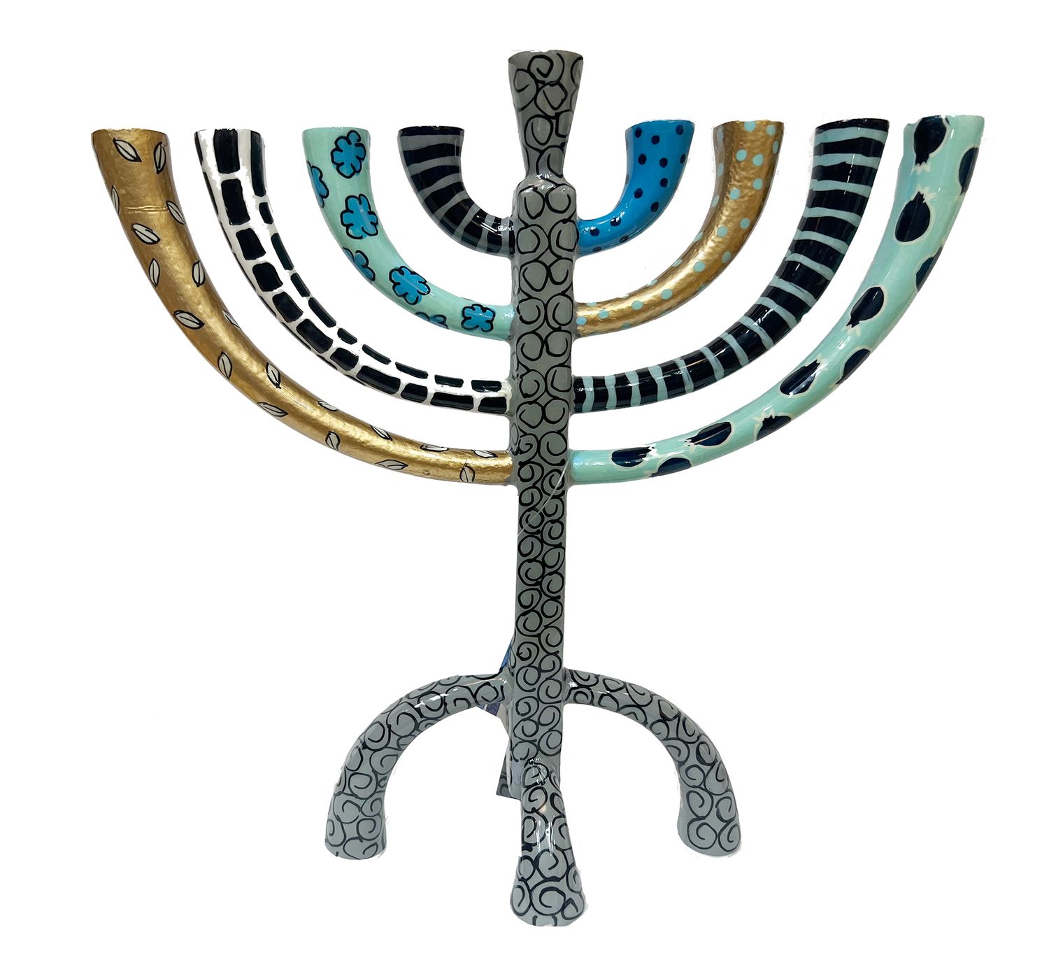 Enamel Artistic Hanukkah Menorah