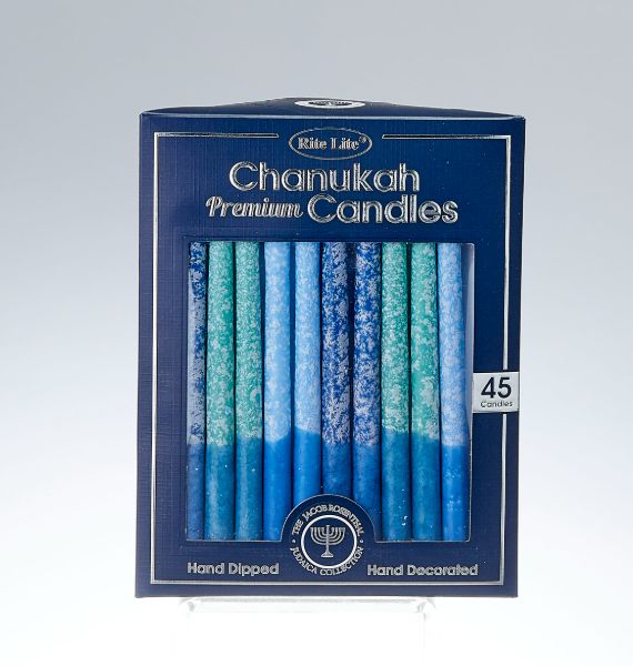 Premium Chanukah Candles - Frosted "Shades of Blue" Premium Chanukah Candles - Frosted "Shades of Blue"