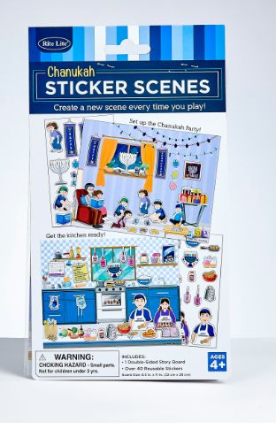 Chanukah Scenes with Reusable Stickers