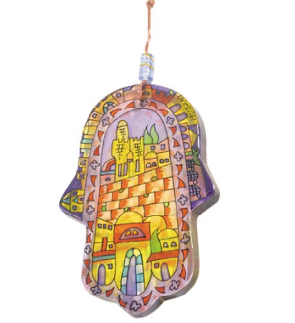 Emanuel Glass Hand Painted Hamsa Emanuel Glass Hand Painted Hamsa