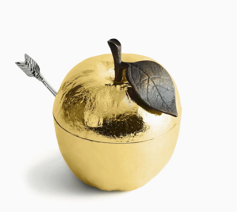 Aram Apple Honey Pot wSpoon - Goldplate