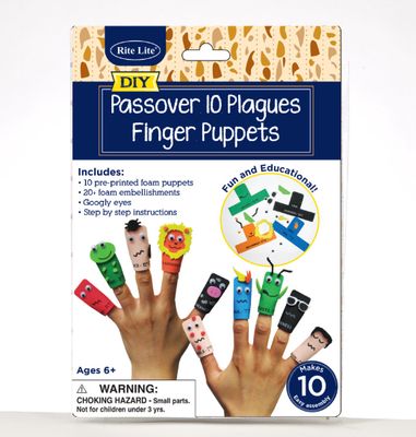 Passover 10 Plagues Foam Finger Puppet Craft
