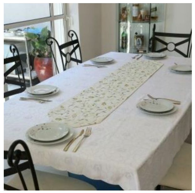 Emanuel Embroidered Pom Table Runner - Gold/Silver