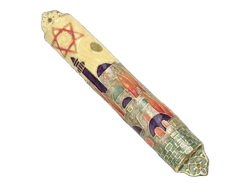 Emanuel Jeweled Mezuzah - LG Jerusalem 1208