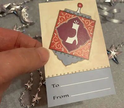 Hanukkah Gift Tag Sticker - Dreidel