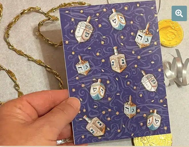Hanukkah Card  Pack - Dreidels