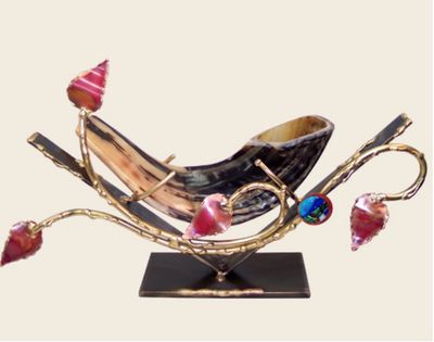 Rosenthal Copper Leaved Shofar Holder