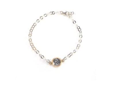 IMJ  14K Gold-filled/Stl Slv Pom Bracelet