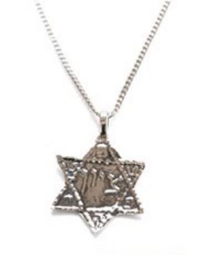 IMJ  Sterling Silver Zion Star of David Necklace