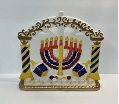 Colorful Hand Painted Ceramic Menorah