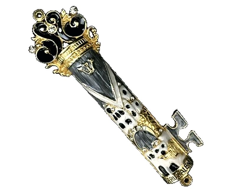 Enamel Jeweled Mezuzah - SM Key Jerusalem