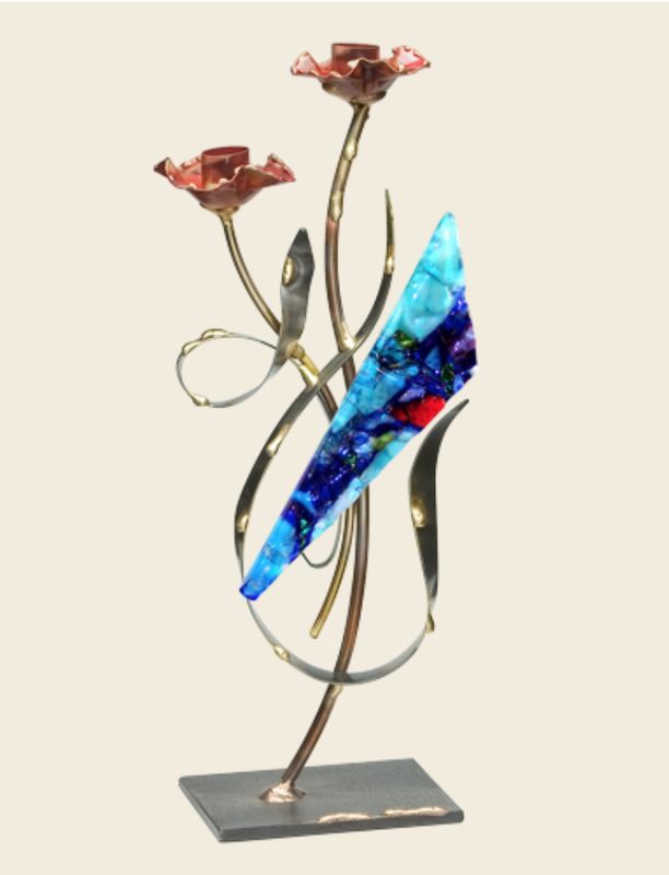 Rosenthal – Large Flowering Shabbat candlestick