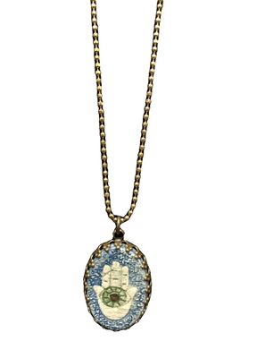 Art in Clay Necklace - Hamsa (Handmade)