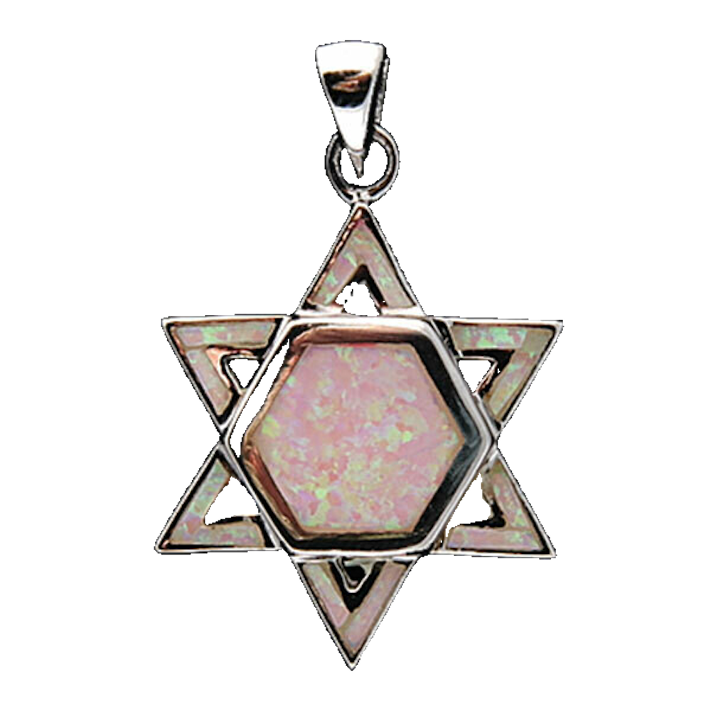 Stl Star w/ Pink Opal Necklace Stl Star w/ Pink Opal Necklace