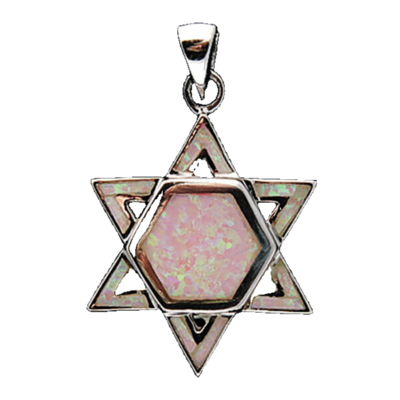 Stl Star w/ Pink Opal Necklace