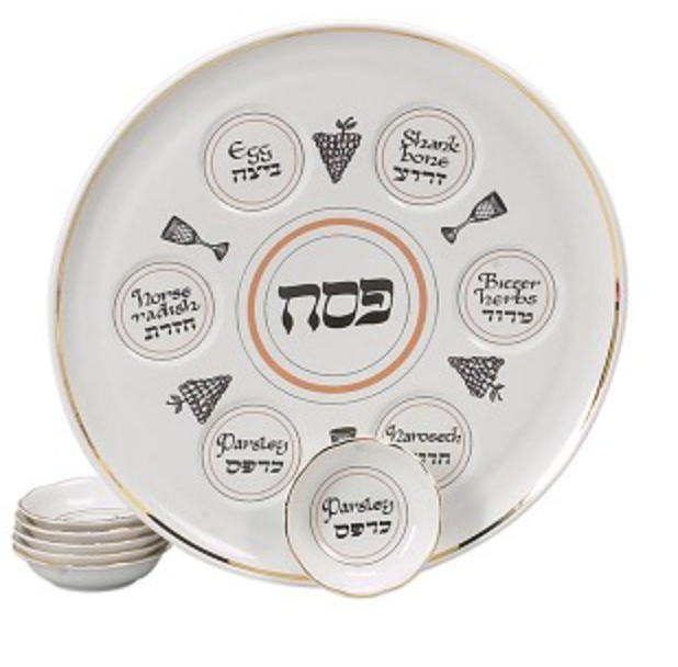 Passover Seder Plate w/6 matching dishes