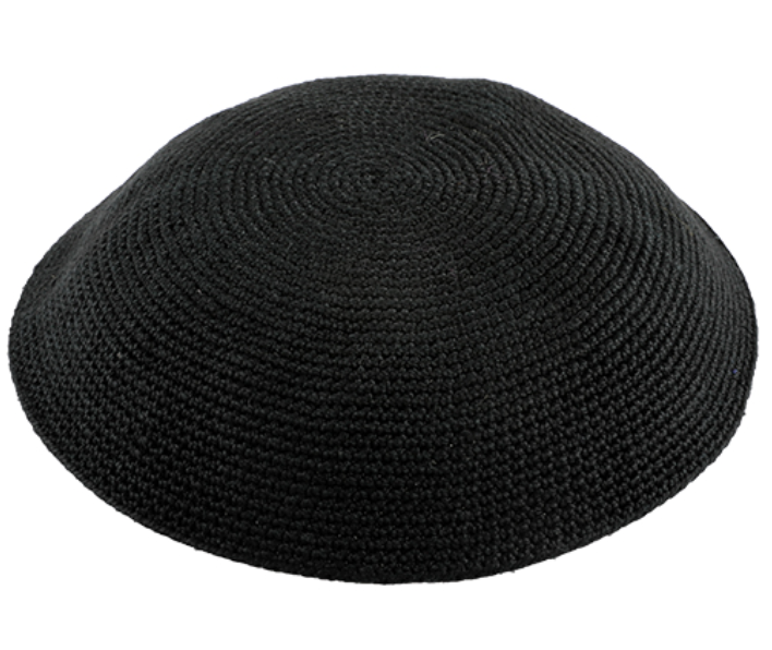 Knit Baby Kippah Black DMC-12cm Knit Baby Kippah Black DMC-12cm
