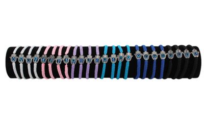 Bracelets with Amulets (Blk) - Hamsah with eyes Bracelets with Amulets (Blk) - Hamsah with eyes