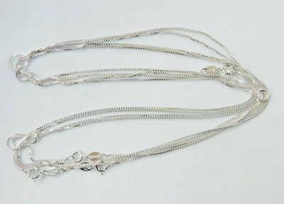 Sterling Silver Box Chain -16"/18"/20"/23.5"