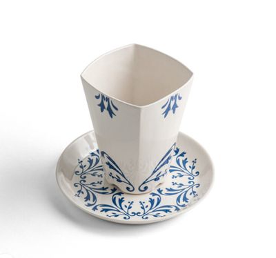 IMJ  Decorated Kiddush Cup Set - Flowers