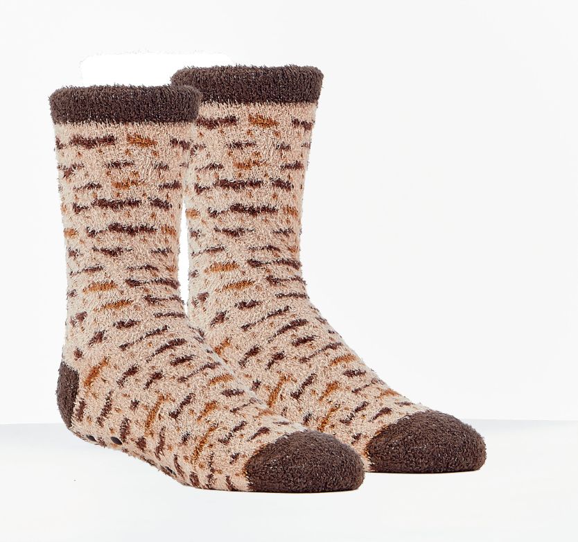Passover Cozy Slipper Socks - Matzah Pattern