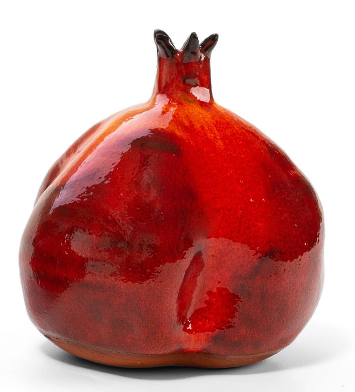 IMJ Hand Painted Ceramic Red Pomegranate