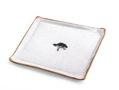 IMJ Square Passover Ceramic Matzah Plate