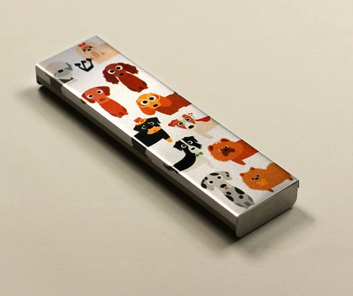 IMJ  Playful Pups Mezuzah