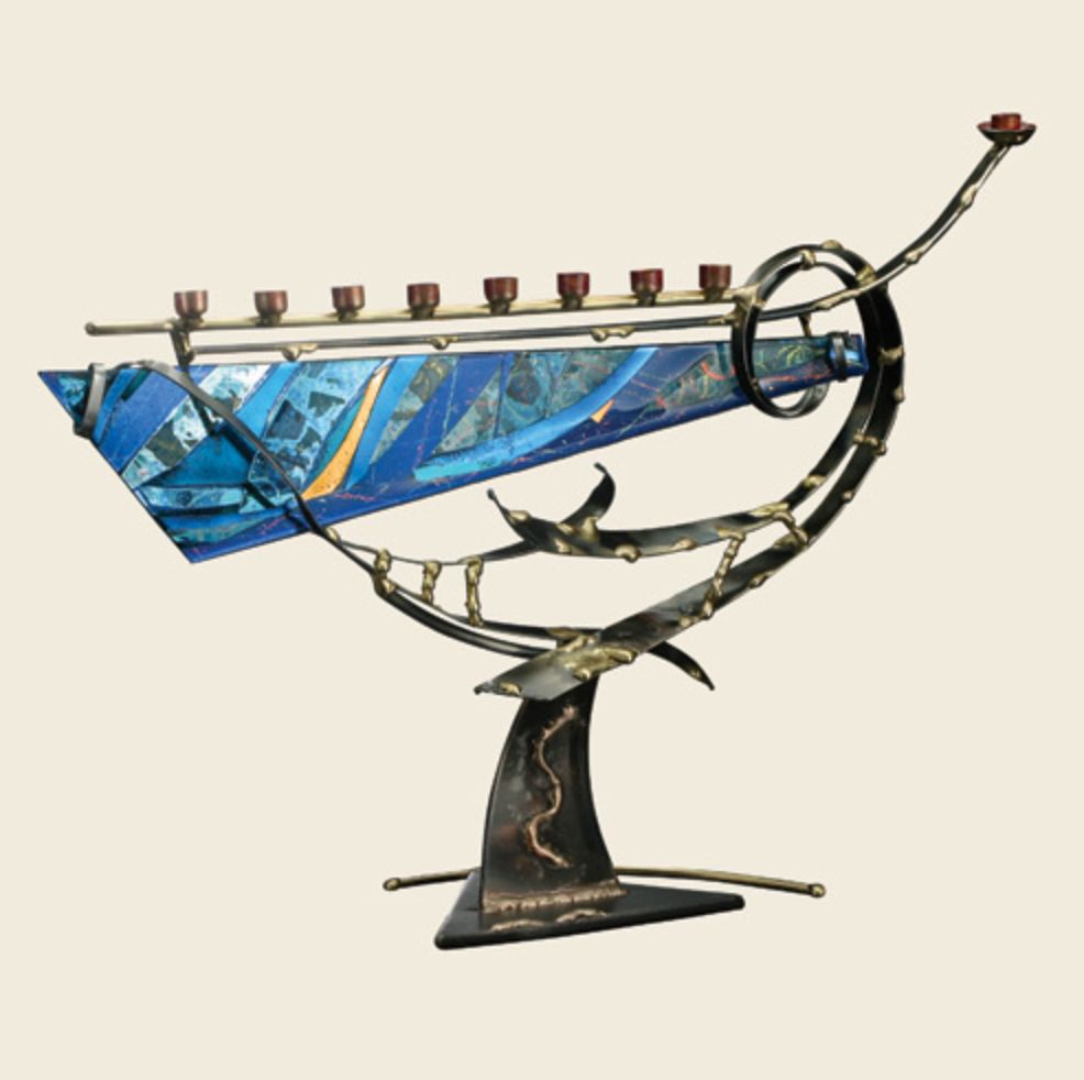 Rosenthal Large swirled menorah Rosenthal Large swirled menorah