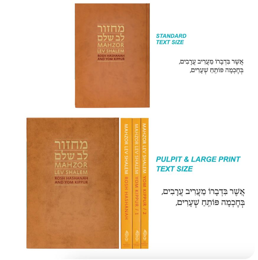 Mahzor Lev Shalem Large Print Edition: Rosh Hashanah &amp; Yom Kippur - 3 set
