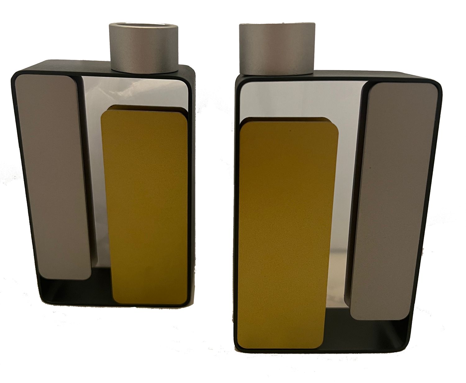IMJ Mondrian Inspired Candlesticks w/color plates