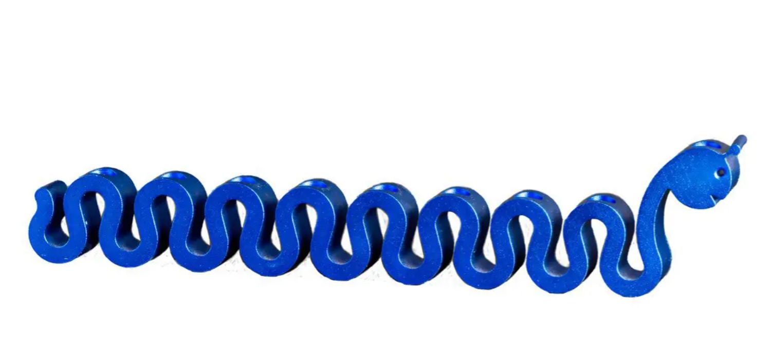 IMJ Aluminum "Loch Ness" Snake Menorah