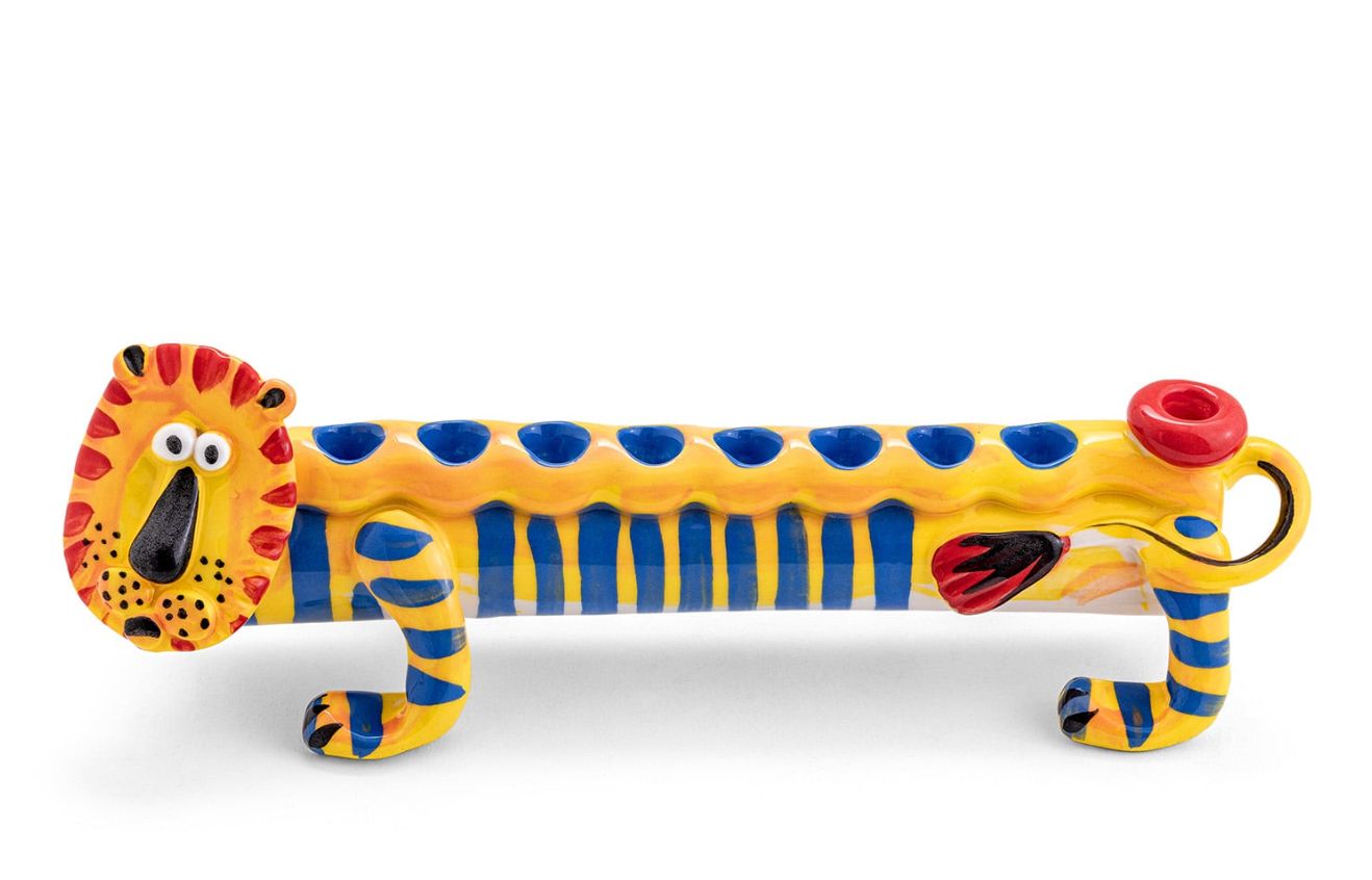 IMJ Handmade Ceramic Animal Menorah