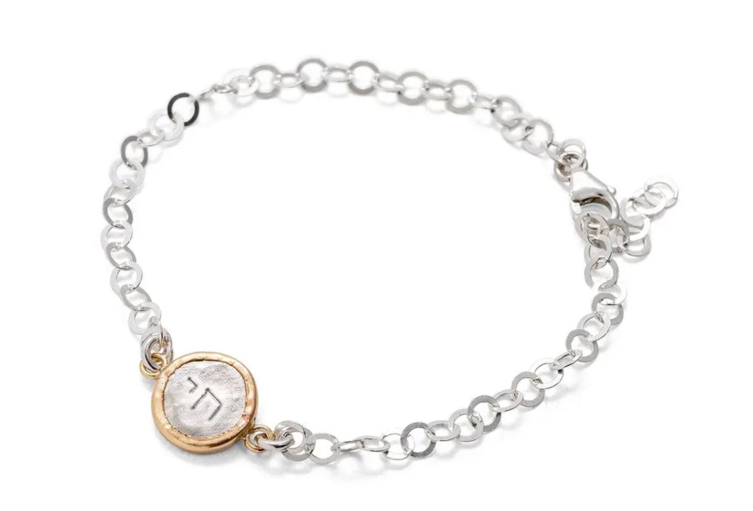 IMJ  14K Gold-filled/Stl Slv Chai Bracelet