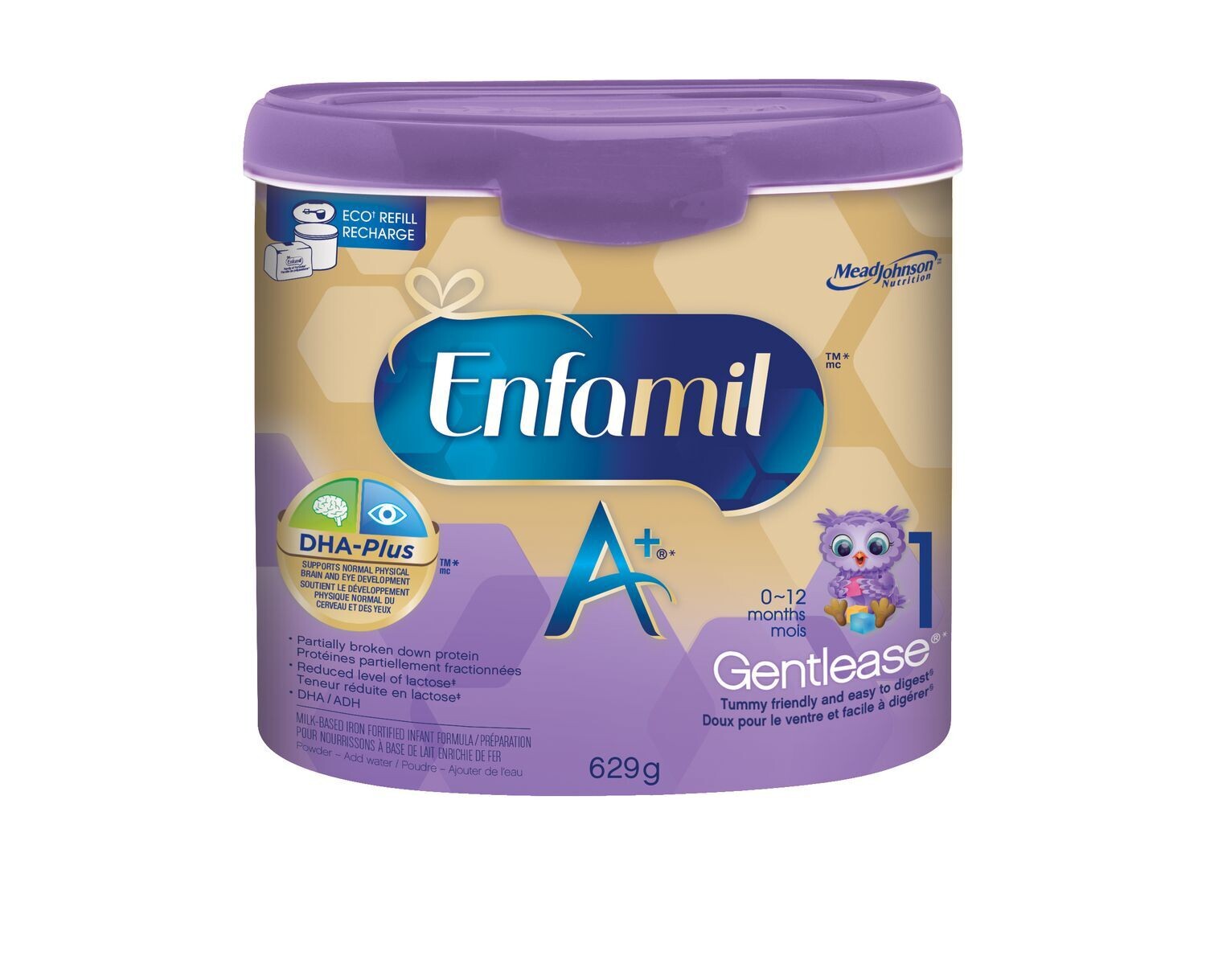 Enfamil A+ Gentlease, Baby Formula Eco Tub, 629g/22OZ (0-12 MONTHS)