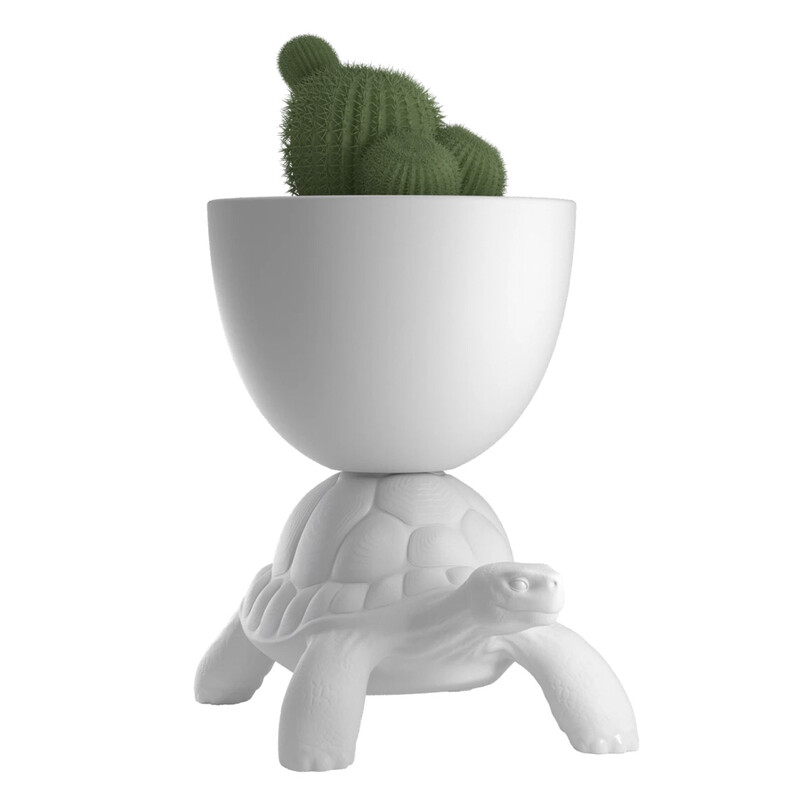 Tortue pot et seau à champagne QEEBOO white