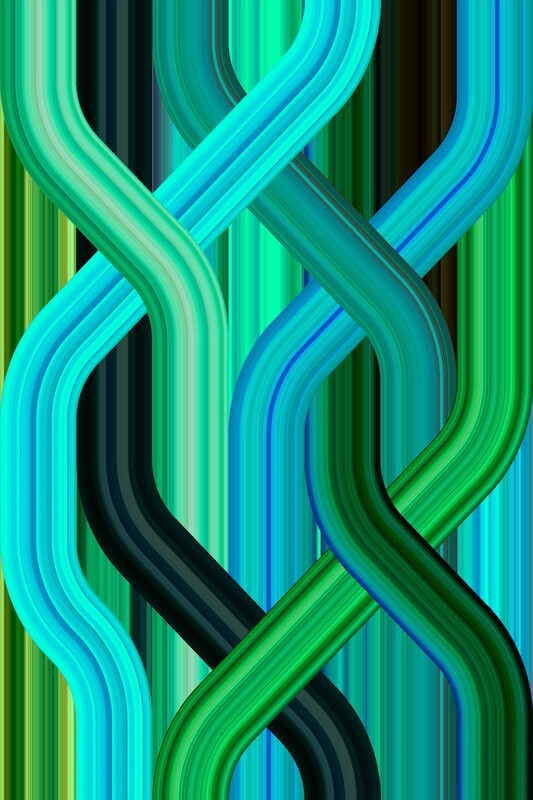 Tapis wave green