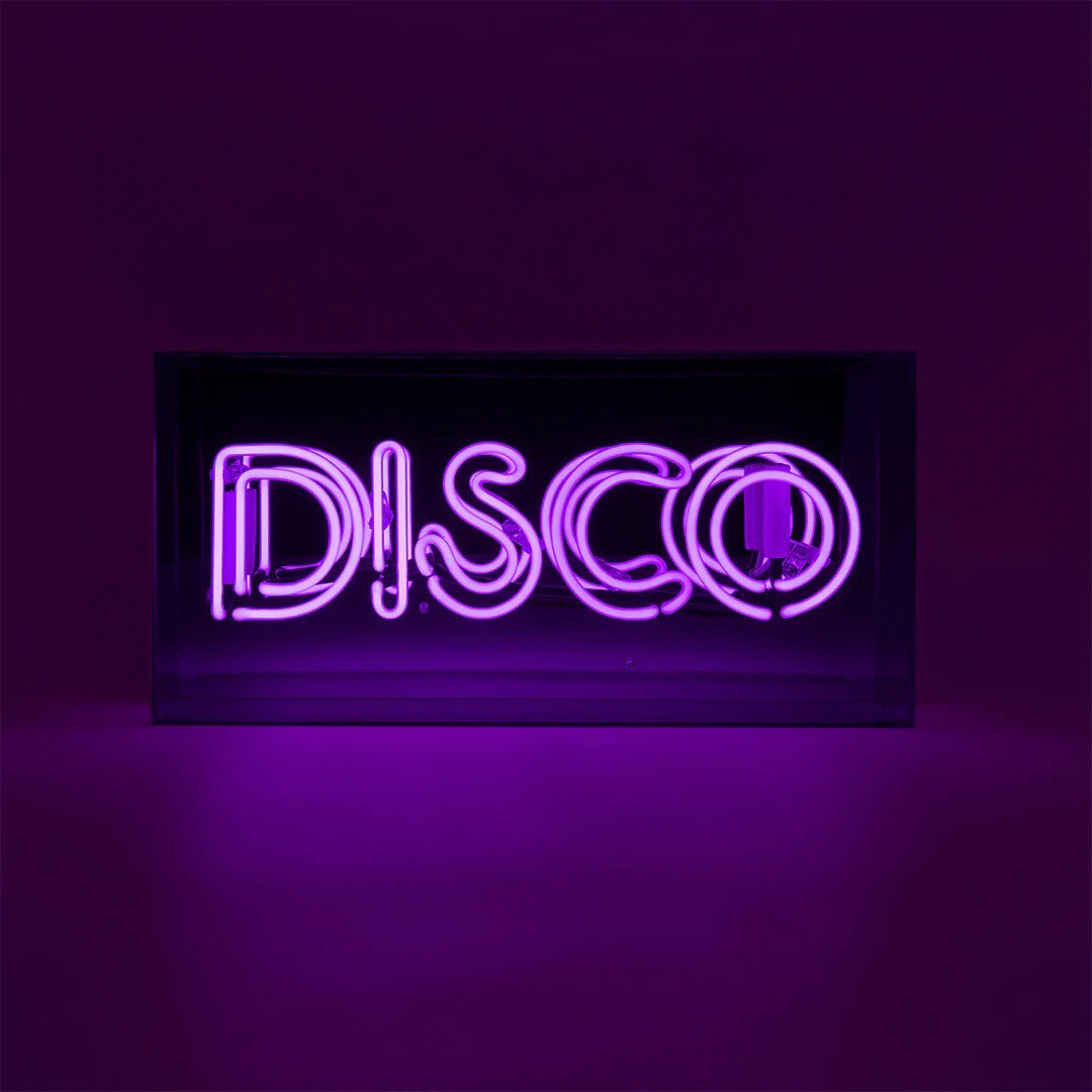 Néon boite écrin DISCO VIOLET