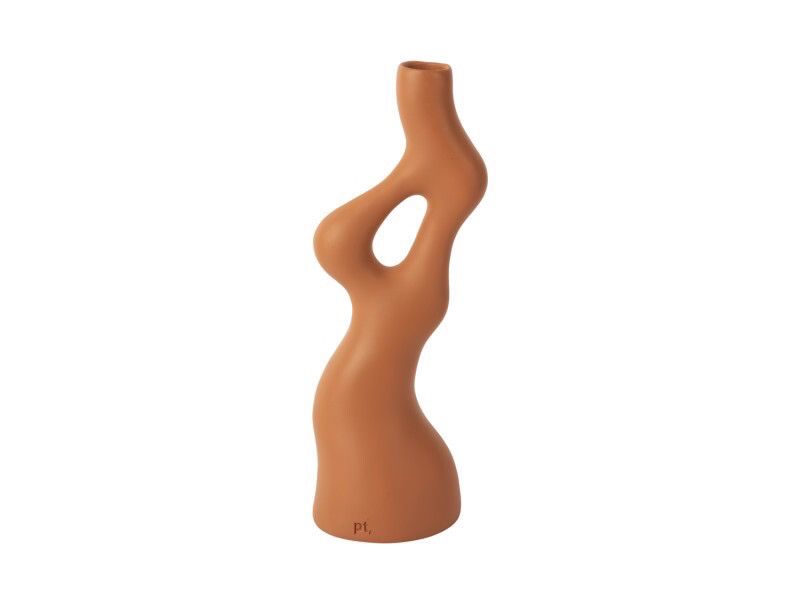 Vase Organic Swirls orange