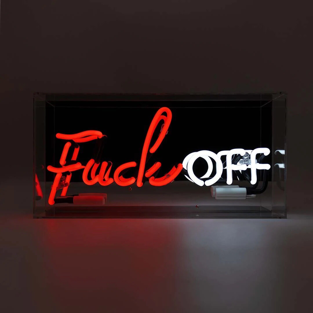 Néon boîte écrin FUCK OFF