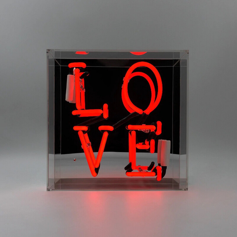 Néon boîte écrin LOVE ROUGE