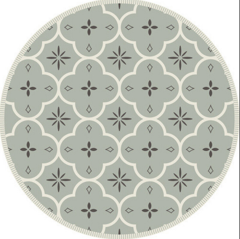 Tapis rond vinyle