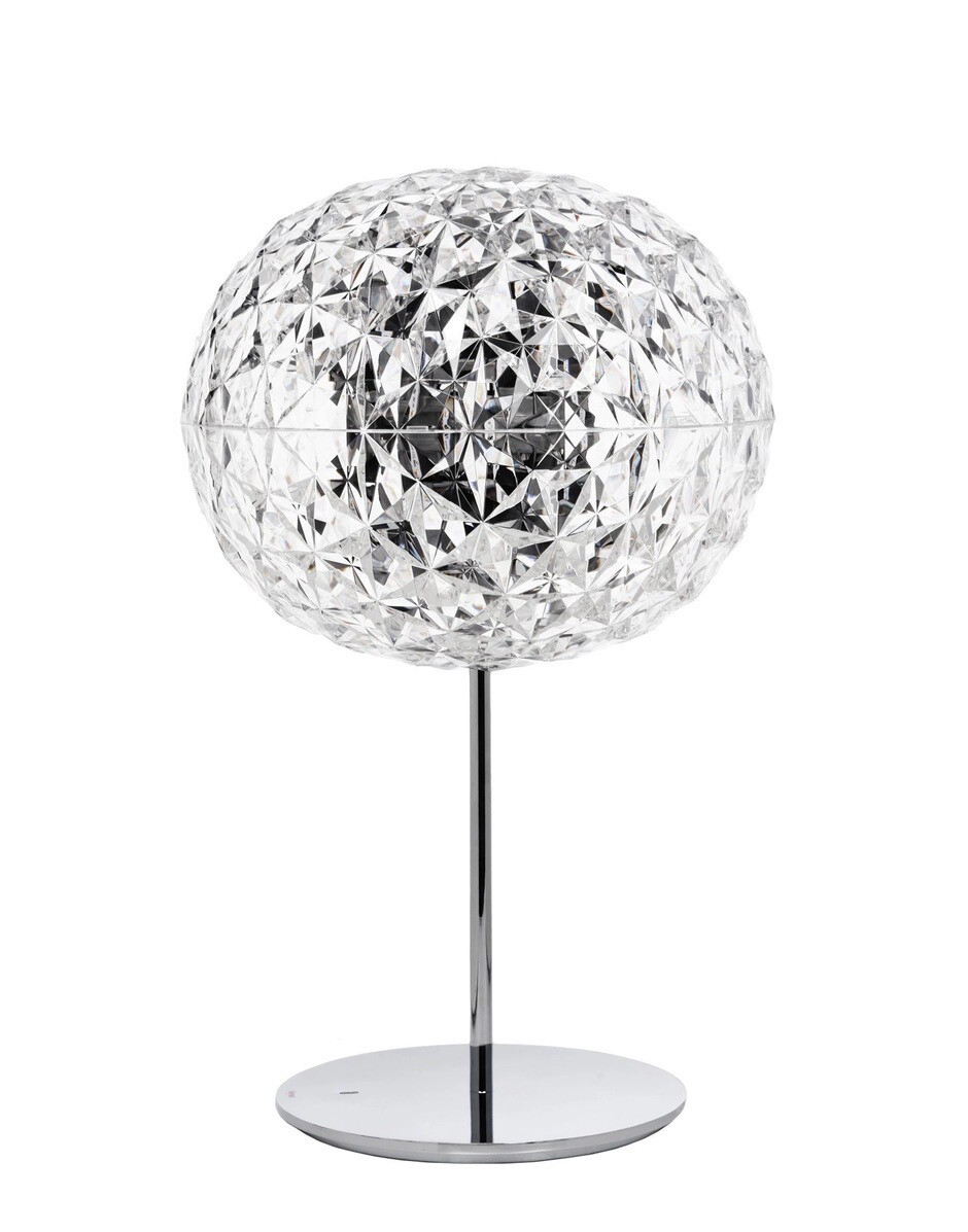 Planet sur pied cristal