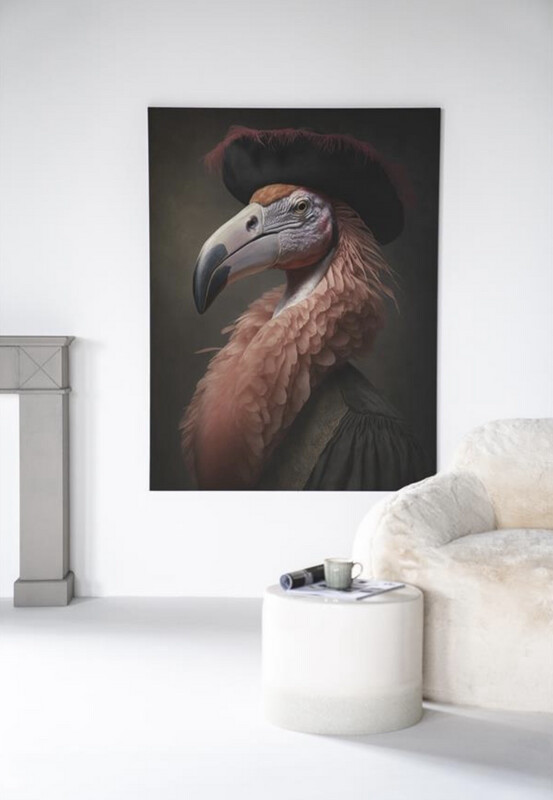 Tableau flamant rose