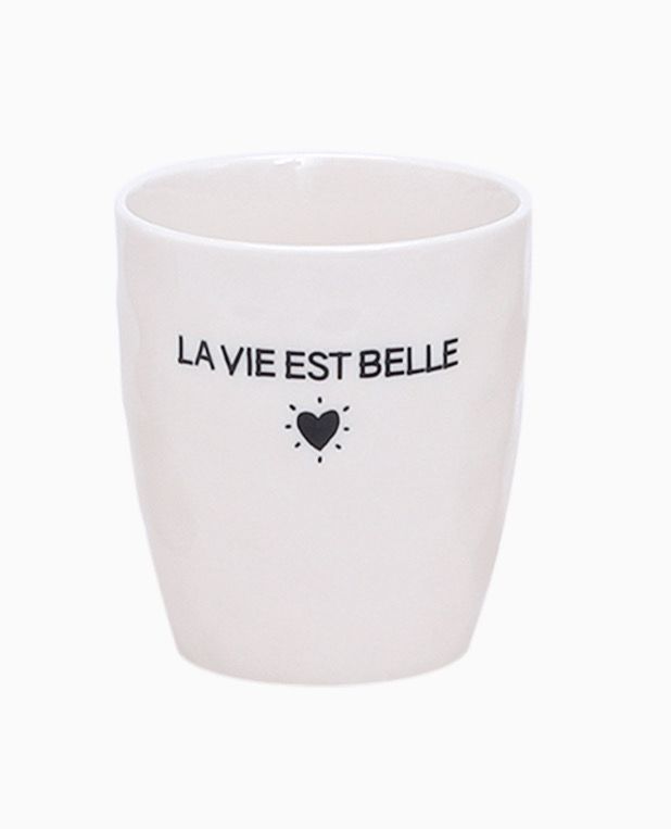 Gobelet message la vie est belle