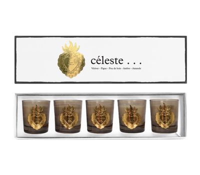 Coffret de 5 bougies Céleste